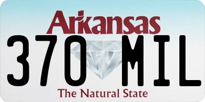 AR license plate 370MIL