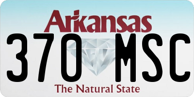 AR license plate 370MSC