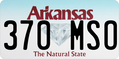 AR license plate 370MSO