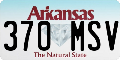 AR license plate 370MSV