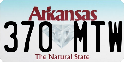 AR license plate 370MTW