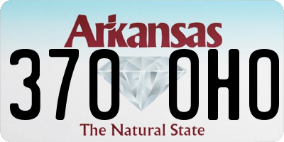 AR license plate 370OHO