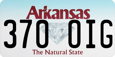 AR license plate 370OIG