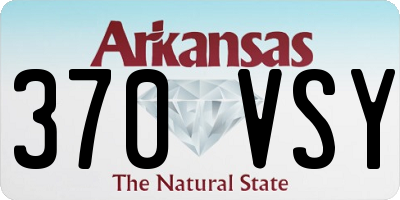 AR license plate 370VSY