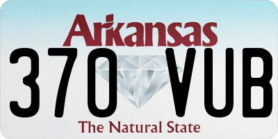 AR license plate 370VUB