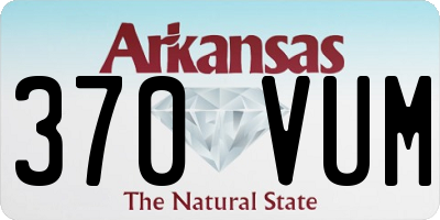 AR license plate 370VUM