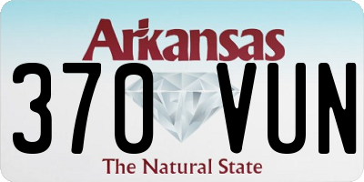 AR license plate 370VUN