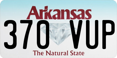 AR license plate 370VUP