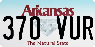 AR license plate 370VUR