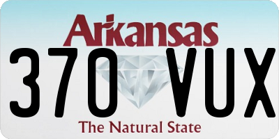 AR license plate 370VUX
