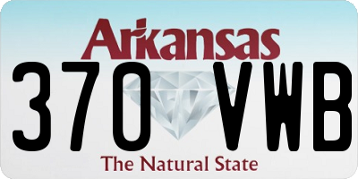AR license plate 370VWB