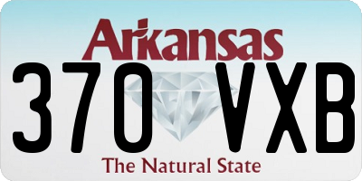 AR license plate 370VXB