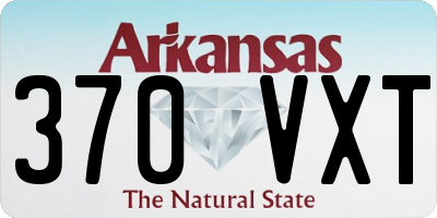 AR license plate 370VXT