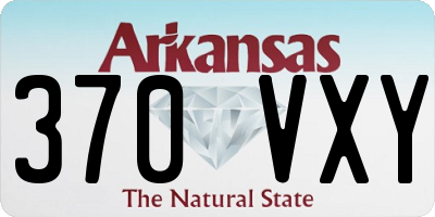 AR license plate 370VXY