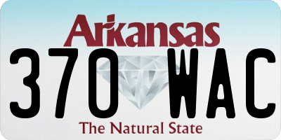 AR license plate 370WAC