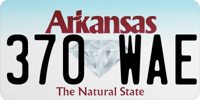 AR license plate 370WAE