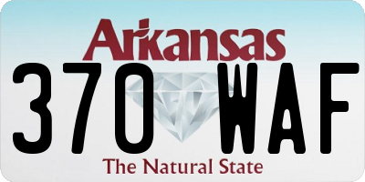 AR license plate 370WAF