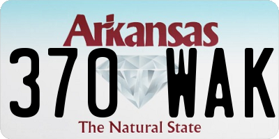 AR license plate 370WAK