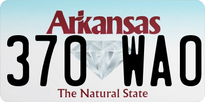 AR license plate 370WAO