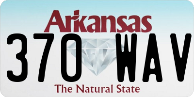 AR license plate 370WAV