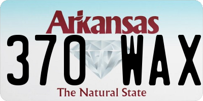 AR license plate 370WAX