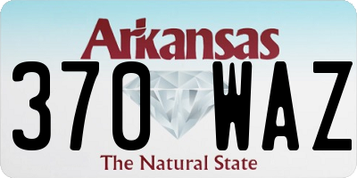 AR license plate 370WAZ