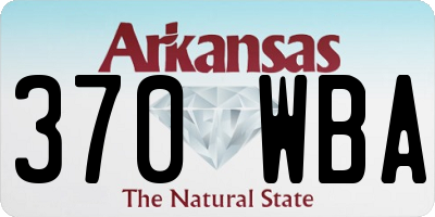 AR license plate 370WBA