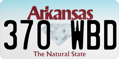 AR license plate 370WBD