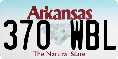 AR license plate 370WBL