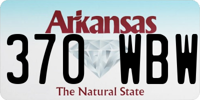 AR license plate 370WBW