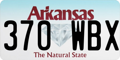 AR license plate 370WBX