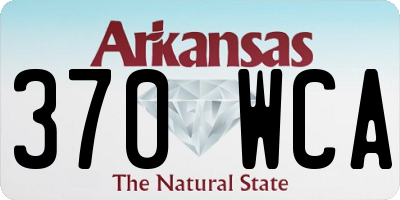 AR license plate 370WCA