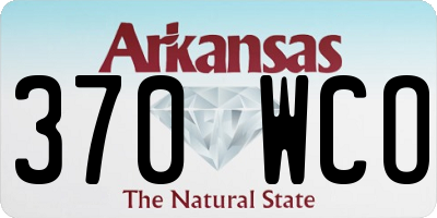 AR license plate 370WCO