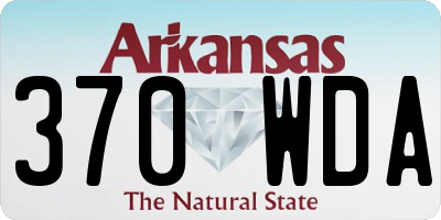 AR license plate 370WDA