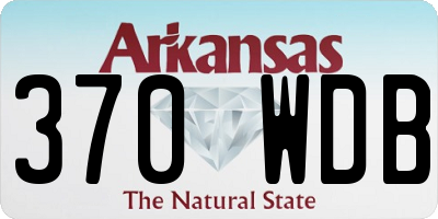 AR license plate 370WDB