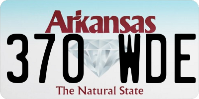 AR license plate 370WDE