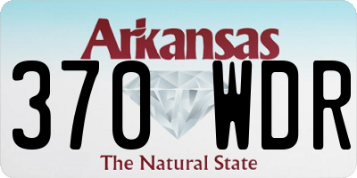 AR license plate 370WDR