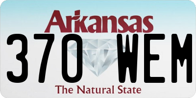 AR license plate 370WEM
