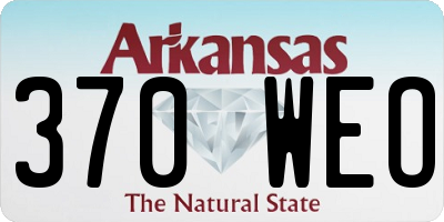 AR license plate 370WEO