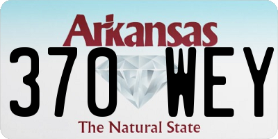 AR license plate 370WEY