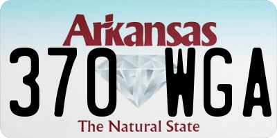 AR license plate 370WGA