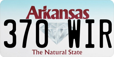 AR license plate 370WIR