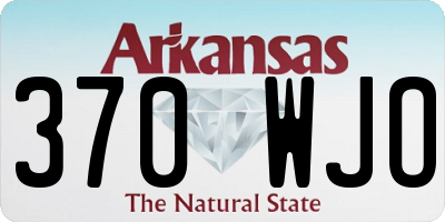 AR license plate 370WJO