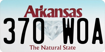 AR license plate 370WOA