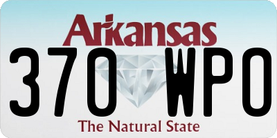 AR license plate 370WPO