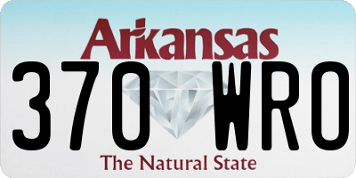 AR license plate 370WRO