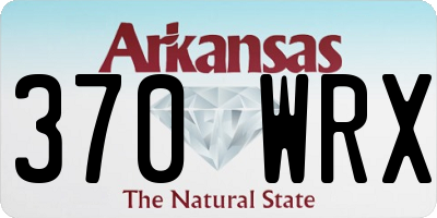 AR license plate 370WRX