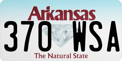 AR license plate 370WSA