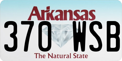 AR license plate 370WSB