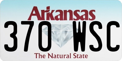 AR license plate 370WSC